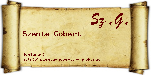 Szente Gobert névjegykártya
